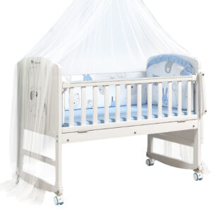 Teknum - 5-in-1 Convertible Kids Bed & Bedside Crib with Mattress