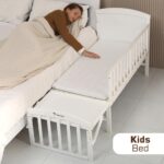 Teknum 7-in-1 Convertible Bed for 0-12 Years, New Zealand Pine, Adjustable with Mattress & Mosquito Net
