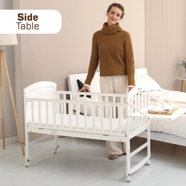 Teknum 7-in-1 Convertible Bed for 0-12 Years, New Zealand Pine, Adjustable with Mattress & Mosquito Net