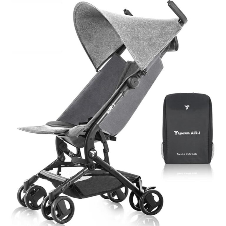 Teknum AIR 1 Ultra-Compact Folding Travel Stroller, 0-3 Years, With Carrying Backpack - Grey