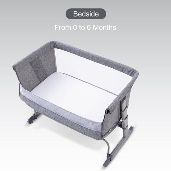 Teknum – All in One Bedside Crib Cot & Sofa Expansion Pack – Grey
