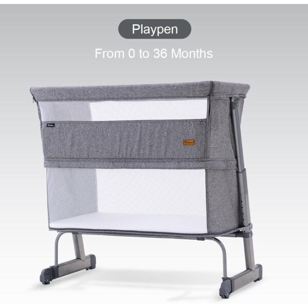 Teknum – All in One Bedside Crib Cot & Sofa Expansion Pack – Grey