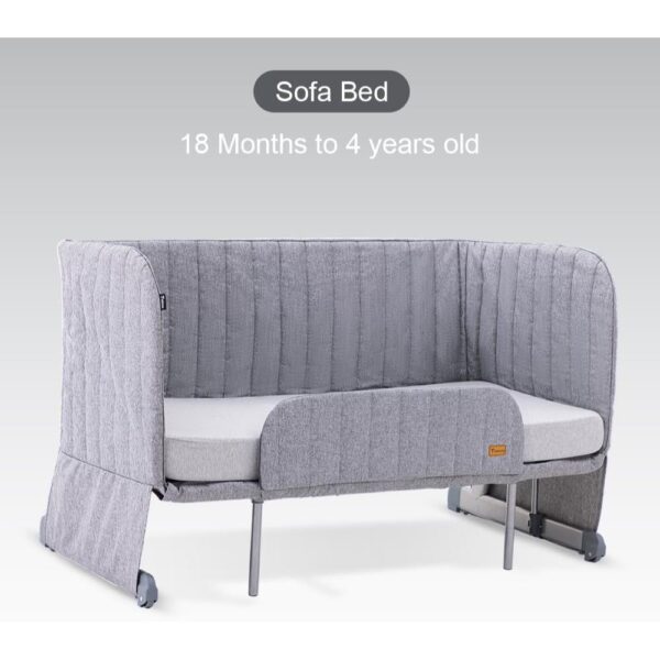 Teknum – All in One Bedside Crib Cot & Sofa Expansion Pack – Grey