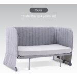 Teknum – All in One Bedside Crib Cot & Sofa Expansion Pack – Grey