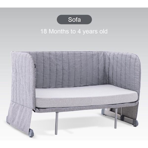 Teknum – All in One Bedside Crib Cot & Sofa Expansion Pack – Grey