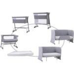 Teknum – All in One Bedside Crib Cot & Sofa Expansion Pack – Grey