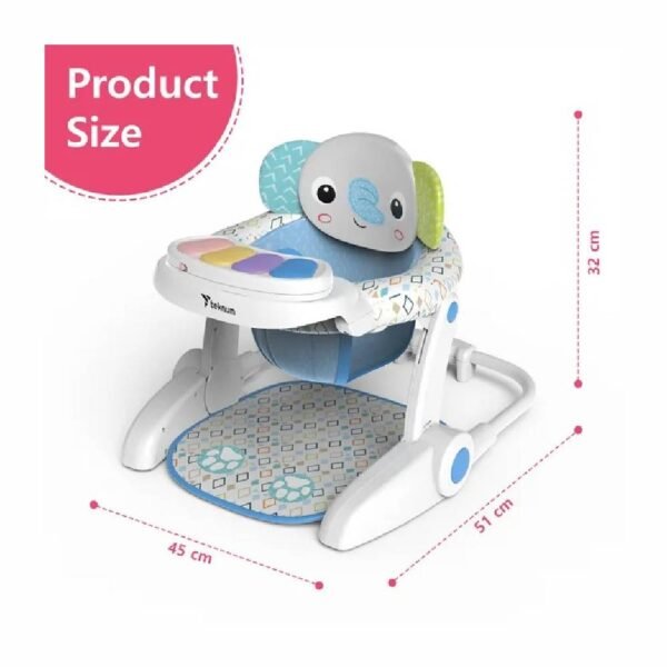 Teknum – Baby Portable Dining Feeding Chair and Recliner Activity Chair – Elephant