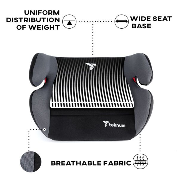 Teknum – Car Seat Booster Pluto – Black (4 – 12yrs)