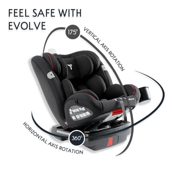 Teknum – Evolve 360 Car Seat – Black (0 – 12yrs)