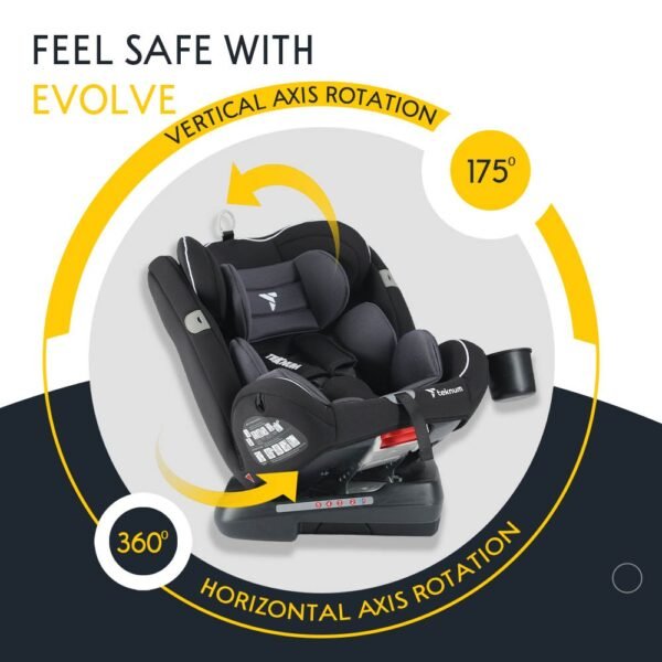 Teknum – Evolve 360 Car Seat – Grey (0 – 12yrs)