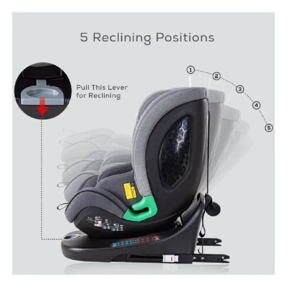 Teknum – Evolve Prime iSize Car Seat with Isofix – Grey