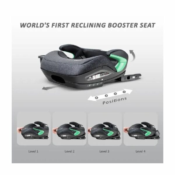 Teknum – I-Size Booster Car Seat With Cup Holder – Grey