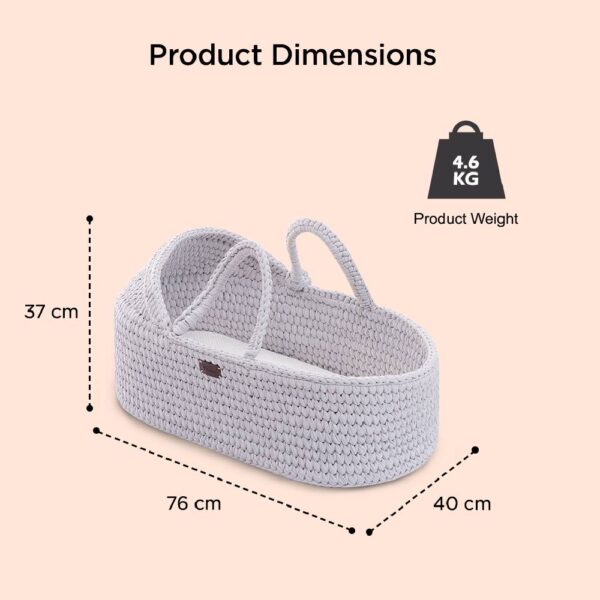 Teknum – Moses Rope Basket – Grey