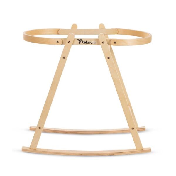 Teknum – Moses Rope Basket Stand – Natural Wood
