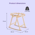 Teknum – Moses Rope Basket Stand – Natural Wood