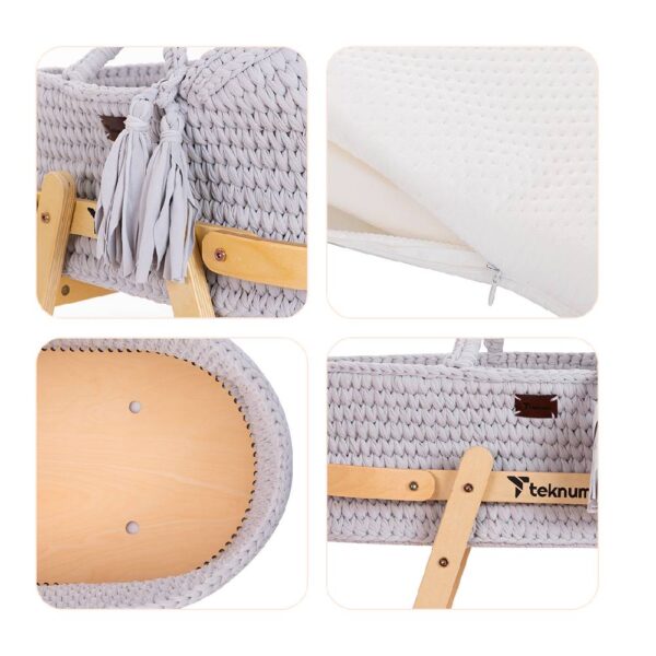 Teknum – Moses Rope Basket – Grey