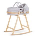 Teknum – Moses Rope Basket with Stand – Grey