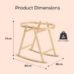 Teknum – Moses Rope Basket with Stand – Grey