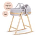 Teknum – Moses Rope Basket with Stand – Grey