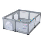 Teknum One – Minute Fold – Unfold Playpen, Large 150 x 180 cm with Mattress and Balls – Grey