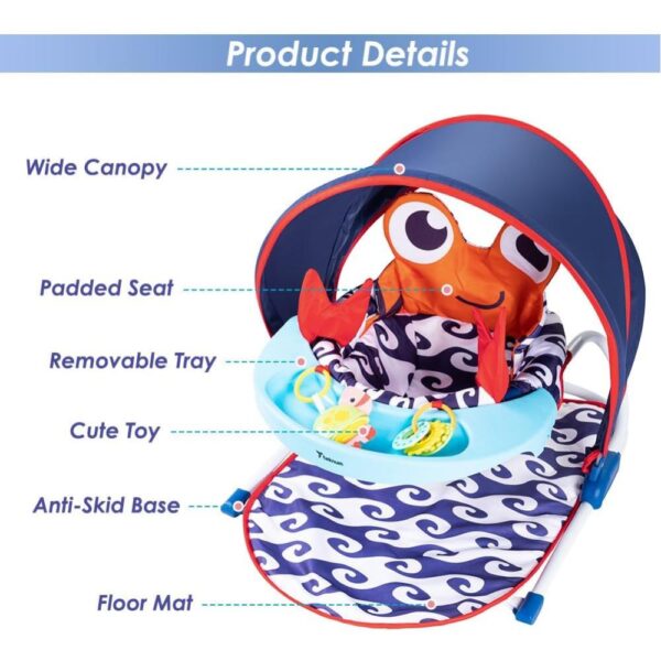 Teknum – Portable Baby Seat With Detachable Tray – Blue