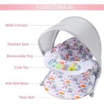 Teknum – Portable Baby Seat With Detachable Tray – Grey