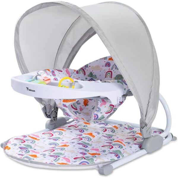 Teknum – Portable Baby Seat With Detachable Tray – Grey