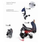 Teknum SLD Travel Lite Stroller, Lightweight, Recline & Trolley Handle with Carry Bag, 0-4 Years – Navy Blue