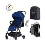 Teknum SLD Travel Lite Stroller, Lightweight, Recline & Trolley Handle with Carry Bag, 0-4 Years – Navy Blue