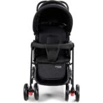 Teknum Story Twin Stroller for 6M-3Y – Compact Double Baby Pram, Dual Recline, Linen Cushioned, Easy Fold, Foot Locks, Canopy – Black