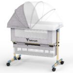 Teknum – Sunshine Bedside Crib – Light Grey