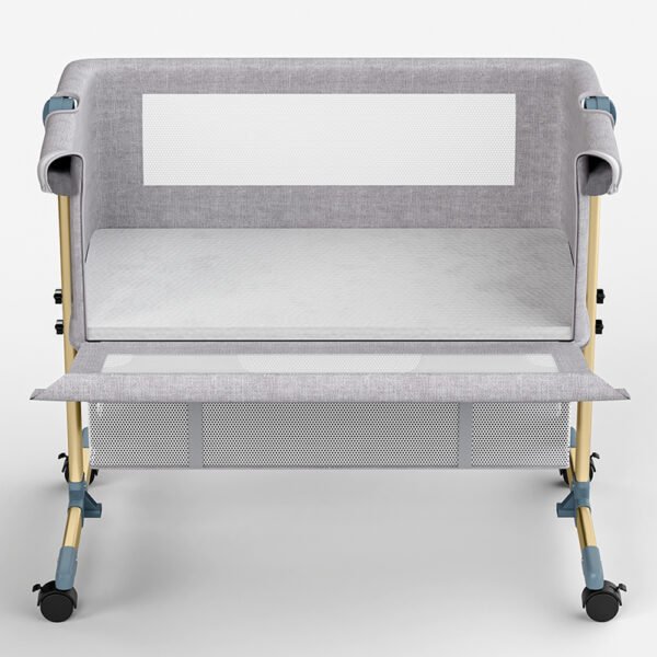 Teknum – Sunshine Bedside Crib – Light Grey