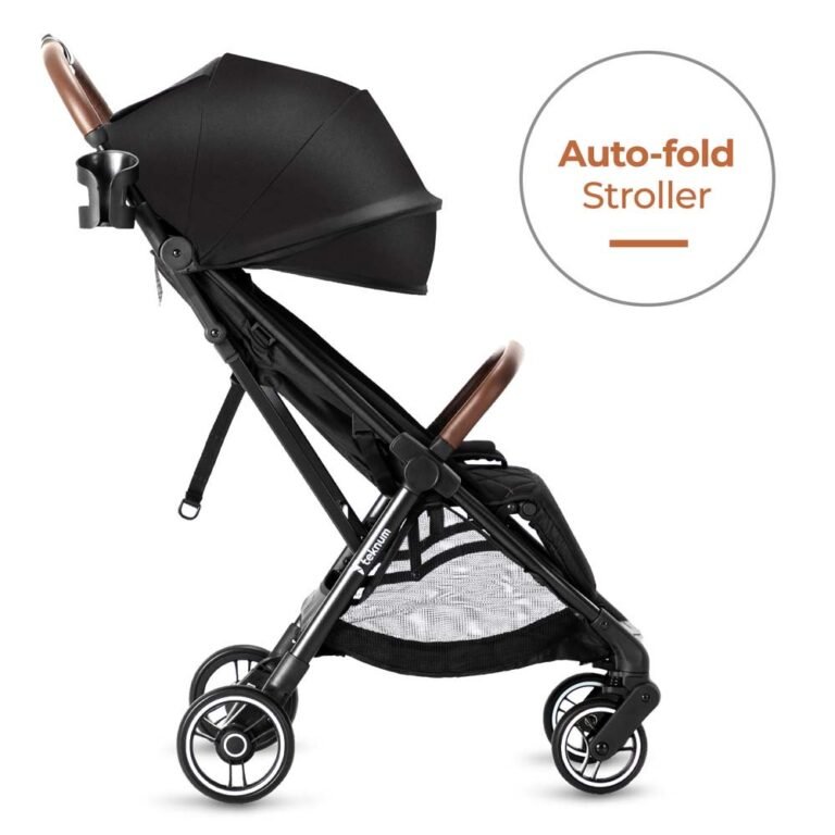 Teknum Explorer 2 AutoFold Stroller - 6M+, Lightweight Compact Design, Shock-Absorbing Wheels, Black