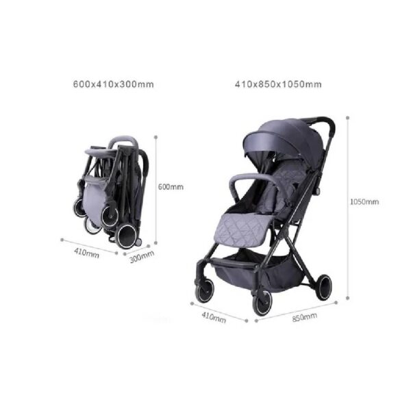 Teknum – Travel Lite Stroller + Alameda Diaper Grey Backpack