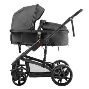 Babydoes iFold – Ultra-lightweight stroller, Cabin-Size Approved, Quick Fold, 5-Point Harness, 0 to 3 Y (22 kg), Grey