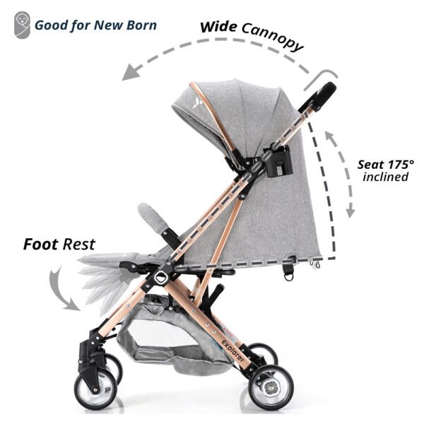 Teknum Explorer Travel Stroller-Grey