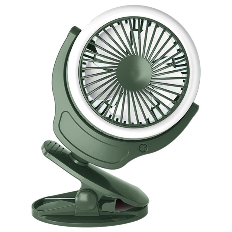 Teknum - 2-IN-1 Stroller USB Charging Fan with Light - Green
