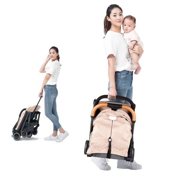 Teknum SLD Travel Lite Stroller, Lightweight, 0-4yrs, Recline, Carry Bag included, Cabin-Friendly Folded Size – Khaki