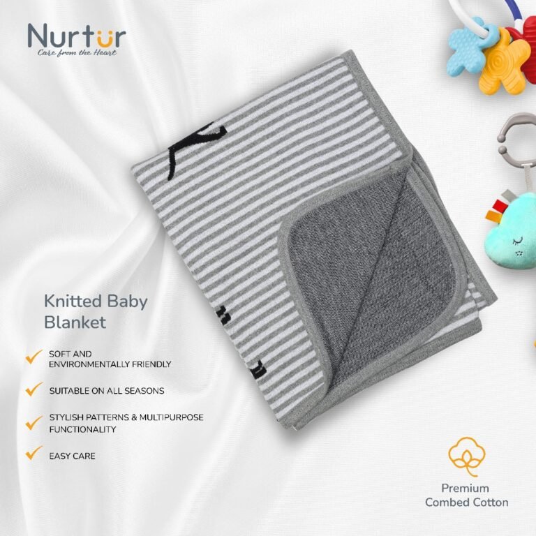 Nurtur - Soft Baby Blankets for Boys & Girls - Blankets Unisex for Baby -Black Dog