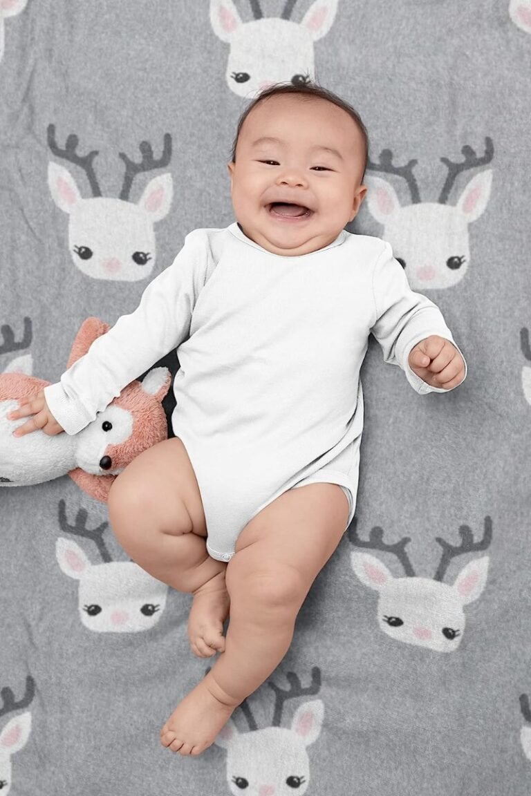 Nurtur - Soft Baby Blankets for Boys & Girls - Blankets Unisex for Baby Cow - White