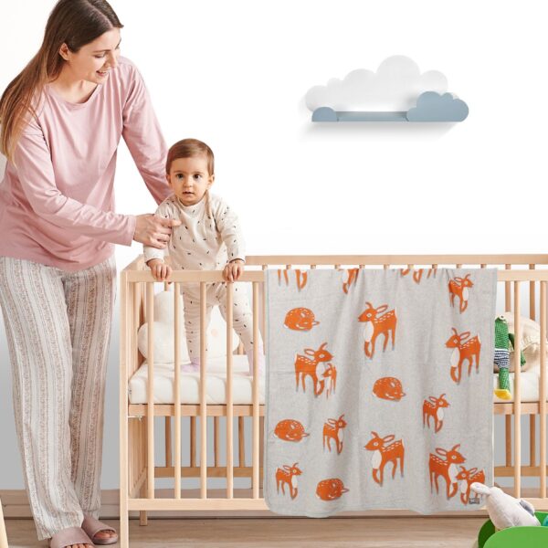 Nurtur – Soft Baby Blankets for Boys & Girls – Orange Deer Blankets
