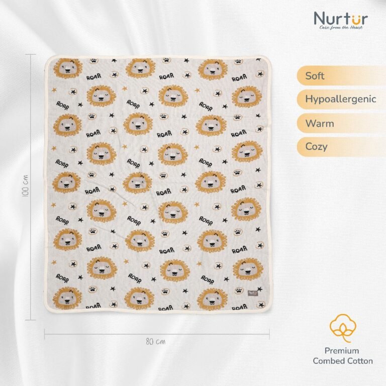 Nurtur - Soft Baby Blankets for Boys & Girls - Lion Blankets