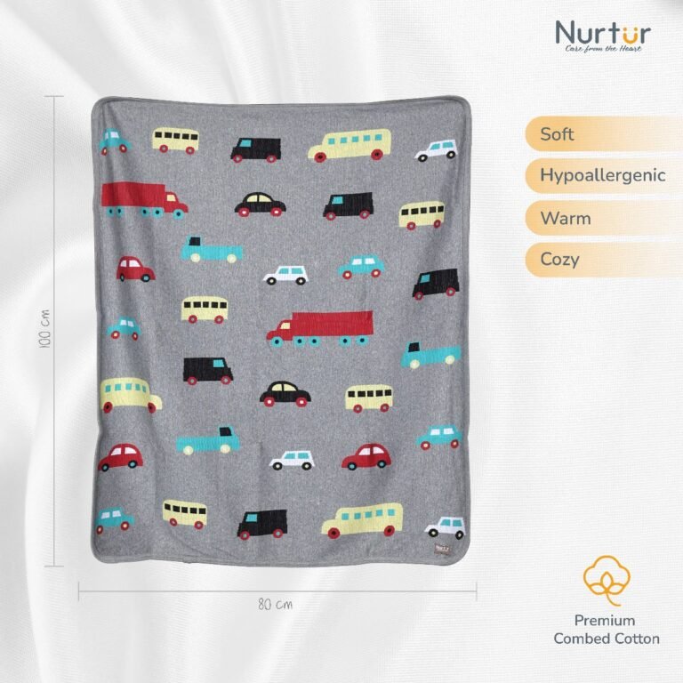 Nurtur - Soft Baby Blankets for Boys & Girls - Bus Blankets