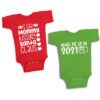 Twinkle Hands – Christmas & 2021 Onesie Set – Red & Green