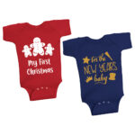 Twinkle Hands – Christmas New Year Onesie Set – Black