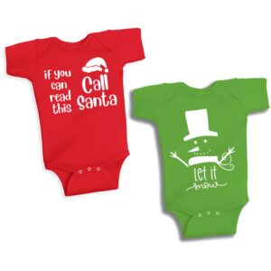 Twinkle Hands – Christmas & New Year Onesie Set-Red & Green