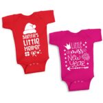 Twinkle Hands – Christmas & New Year Onesie Set – Red & Pink