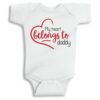 Twinkle Hands – My Big Heart Belongs To Daddy, Baby Onesie