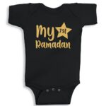 Twinkle Hands – My First Ramadan – Baby Onesie – Black
