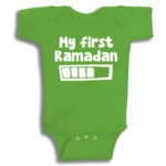 Twinkle Hands – My First Ramadan – Baby Onesie – Green